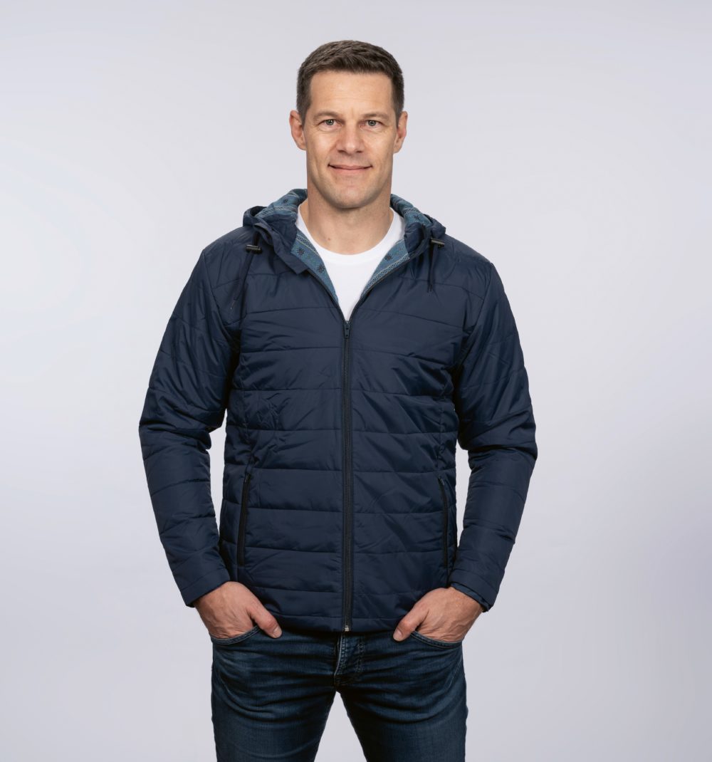 Herren Steppjacke Edelweissstoff